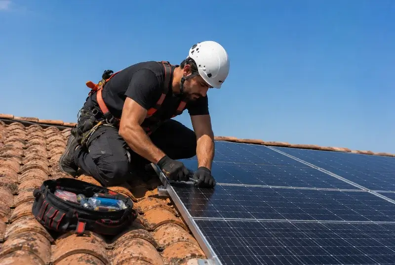 Maintenance et monitoring de panneaux solaires au Haillan